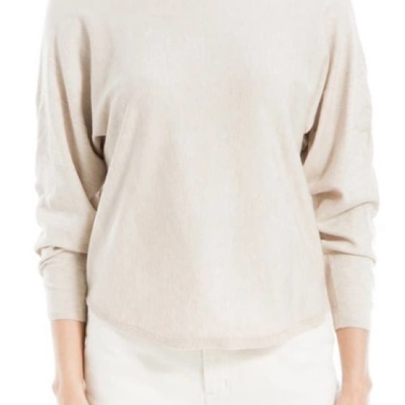 Max Studio Sweaters - Max Studio Oatmeal Sweater Gathered 3/4 Dolman Sleeves Relaxed Fit Top Size XL